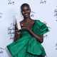 2019 Model of the Year Adut Akech poses with her award at the British Fashion Awards at Royal Albert Hall in London, UK on Dec. 2, 2019.